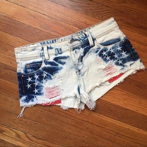 U.S.A. High waisted denim shorts